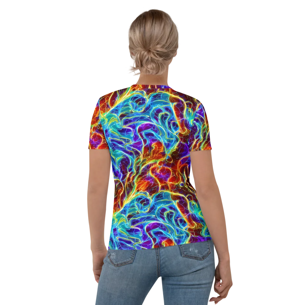 Aurora Fracture on Women's Crew Neck T-Shirt — Back