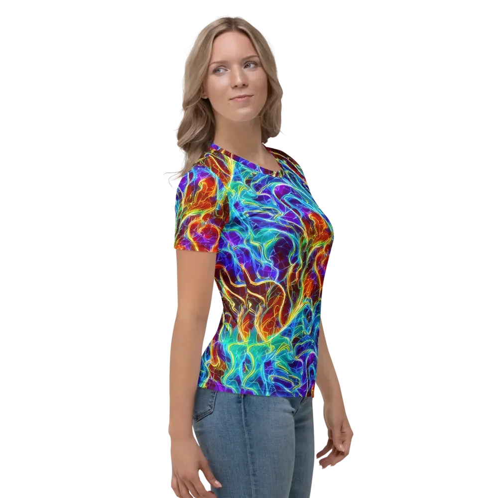 Aurora Fracture on Women's Crew Neck T-Shirt — Right