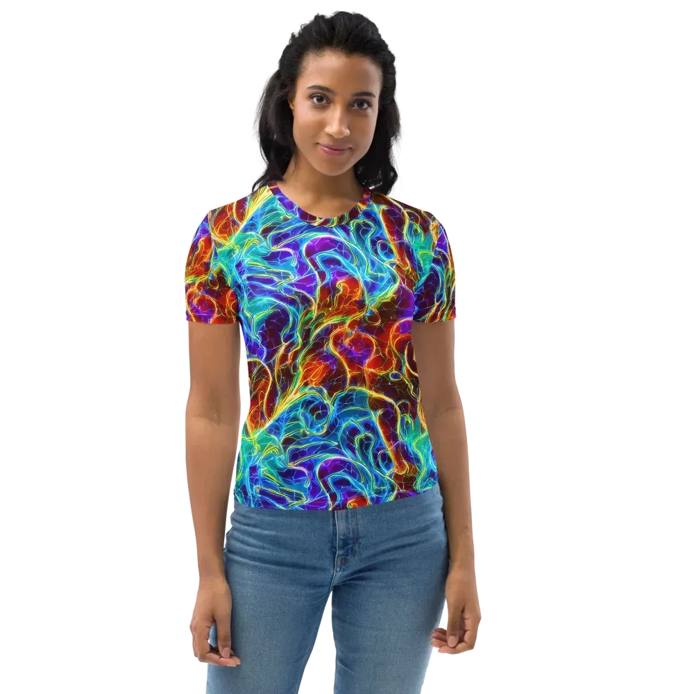 Aurora Fracture on Women's Crew Neck T-Shirt — Front