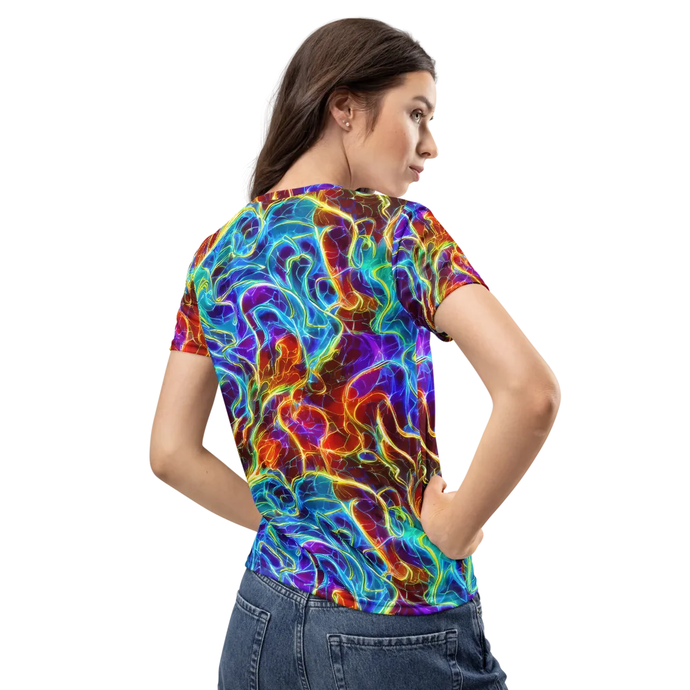 Aurora Fracture on Women's Crew Neck T-Shirt — Back
