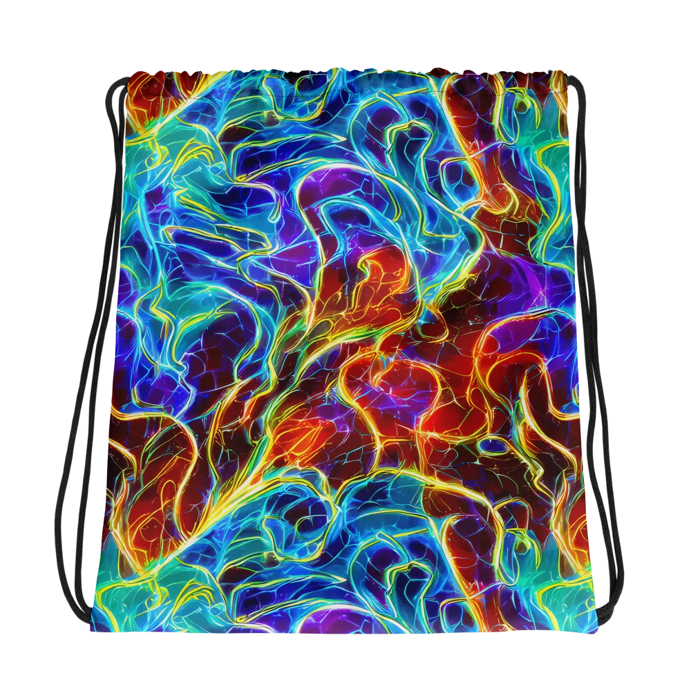 Aurora Fracture on Drawstring Bag — Photo