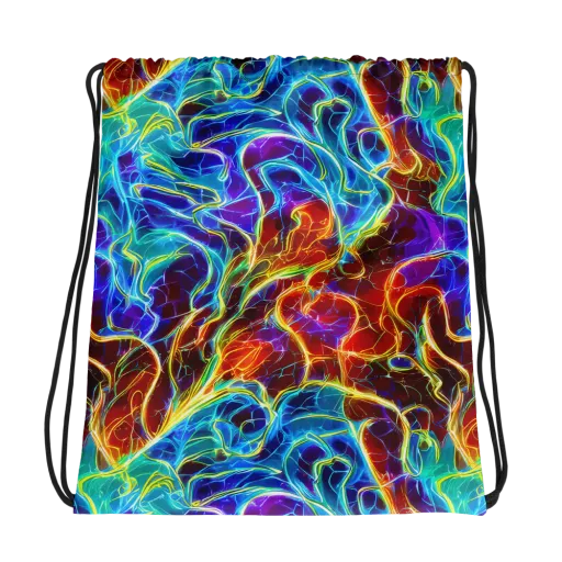 Aurora Fracture on a Drawstring Bag