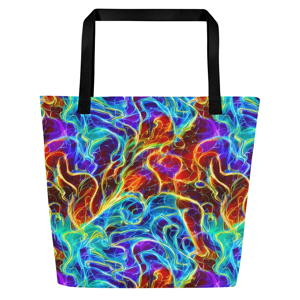 Aurora Fracture on Large Tote Bag W/ Pocket — Front
