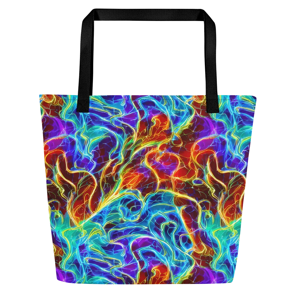 Aurora Fracture on Large Tote Bag W/ Pocket — Front