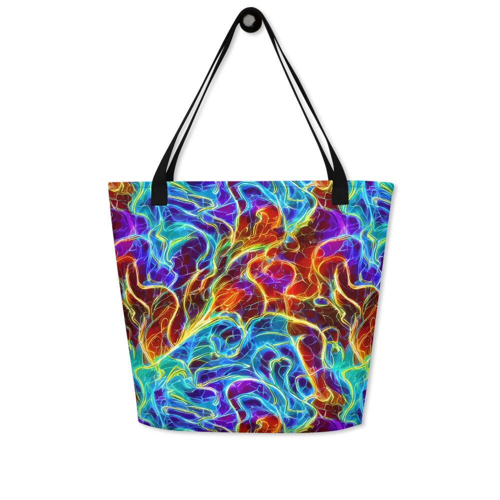 Aurora Fracture on Large Tote Bag W/ Pocket — Front