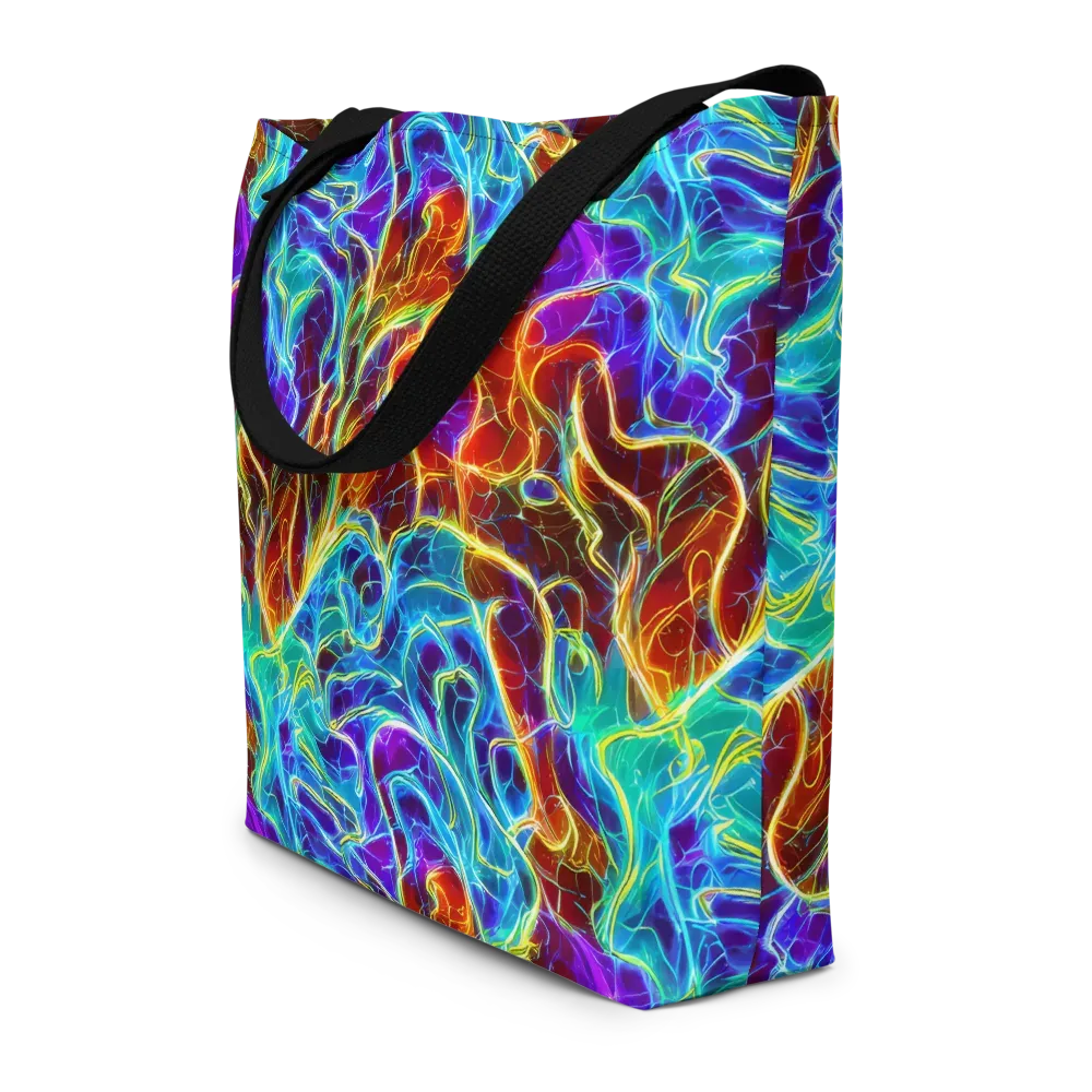 Aurora Fracture on Large Tote Bag W/ Pocket — Front
