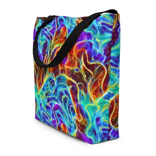 Aurora Fracture on a Large Tote Bag W/ Pocket