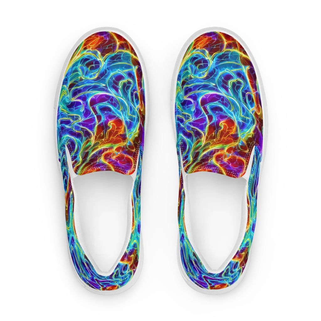 Aurora Fracture on Women's Slip-On Canvas Shoes — Front