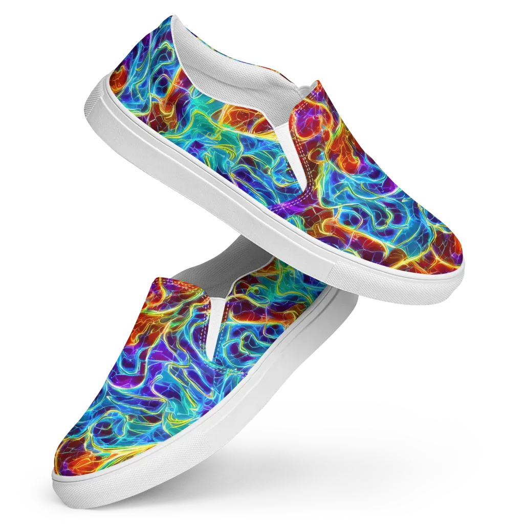 Aurora Fracture on Women's Slip-On Canvas Shoes — Front