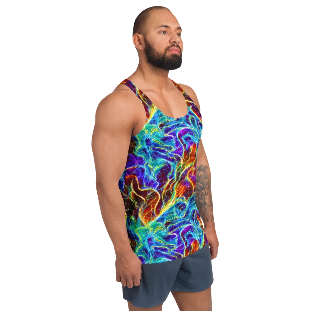 Aurora Fracture on Men's Tank Top — Right Front