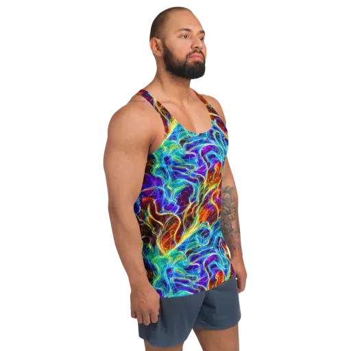 Aurora Fracture on a Men's Tank Top