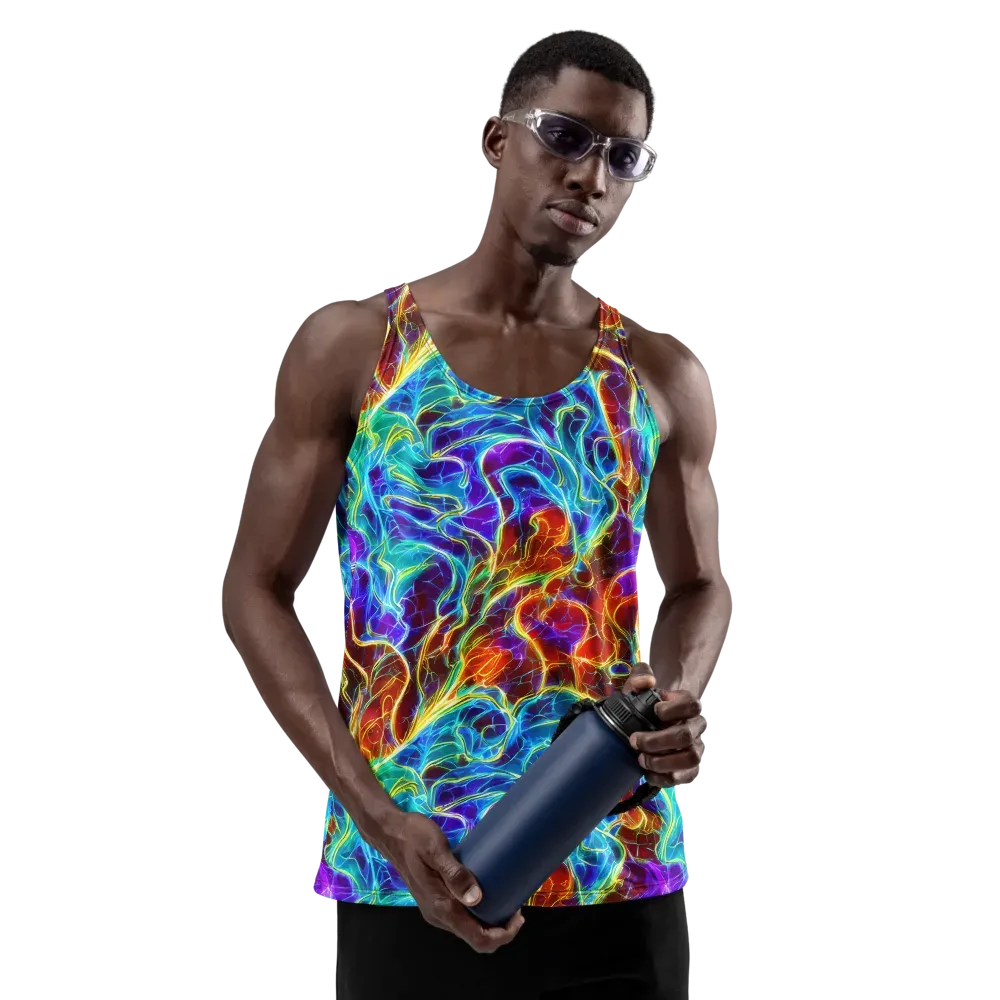 Aurora Fracture on Men's Tank Top — Front