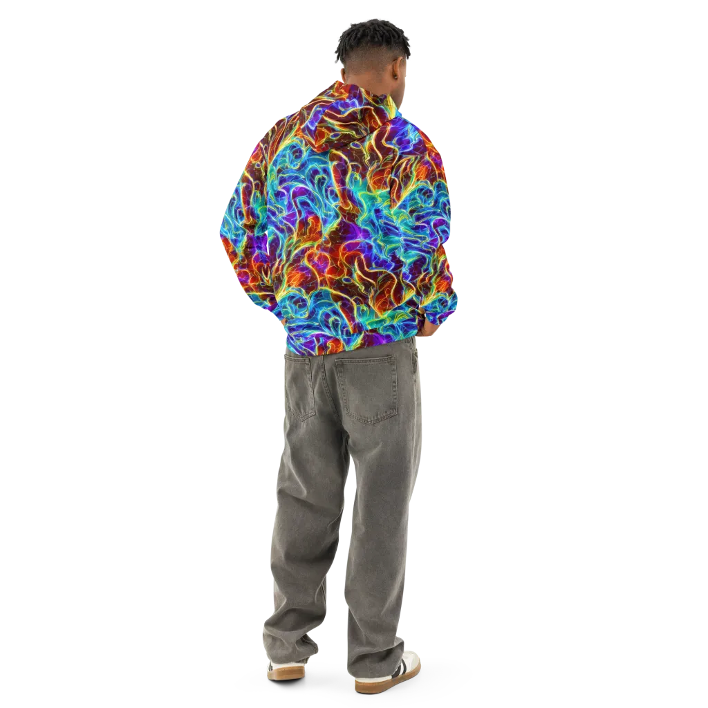 Aurora Fracture on Cotton Hoodie — Back
