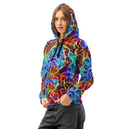 Aurora Fracture on a Cotton Hoodie
