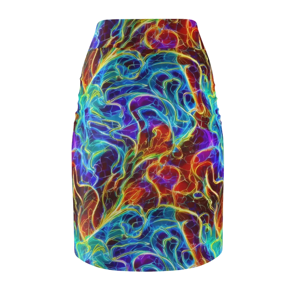 Aurora Fracture on Pencil Skirt — Back