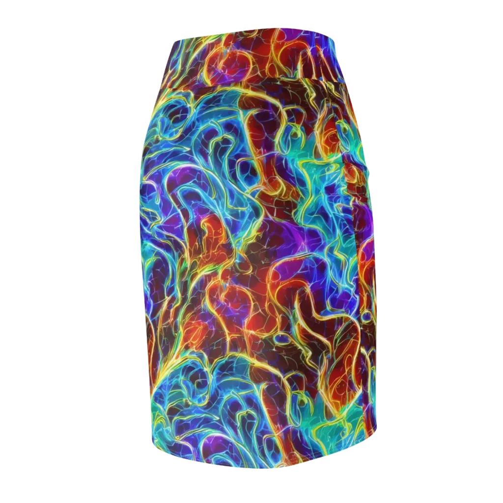 Aurora Fracture on Pencil Skirt — Back Side