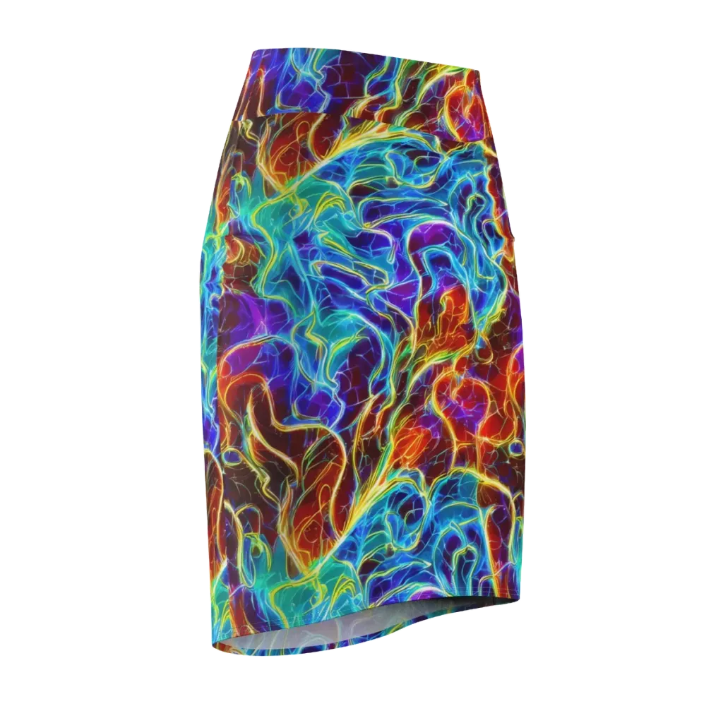 Aurora Fracture on Pencil Skirt — Front Side
