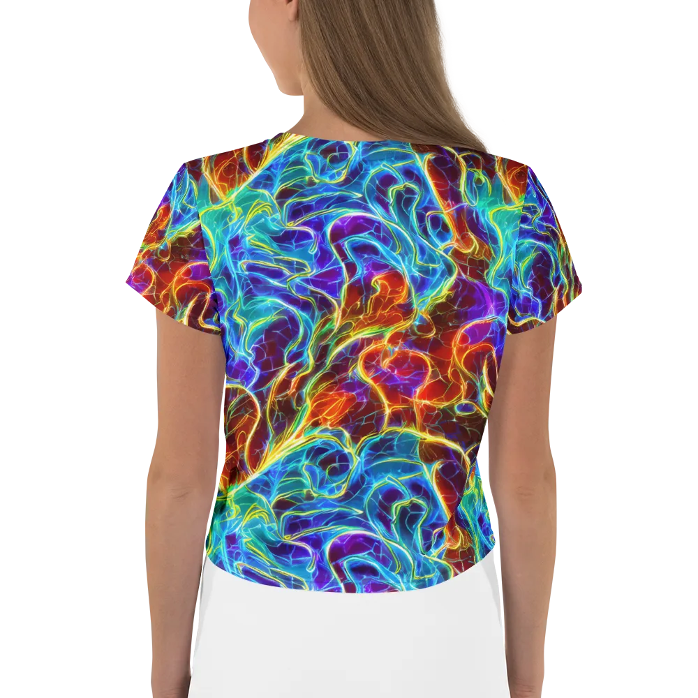 Aurora Fracture on Crop Tee — Back