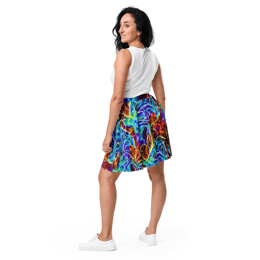 Aurora Fracture on Skater Skirt — Back