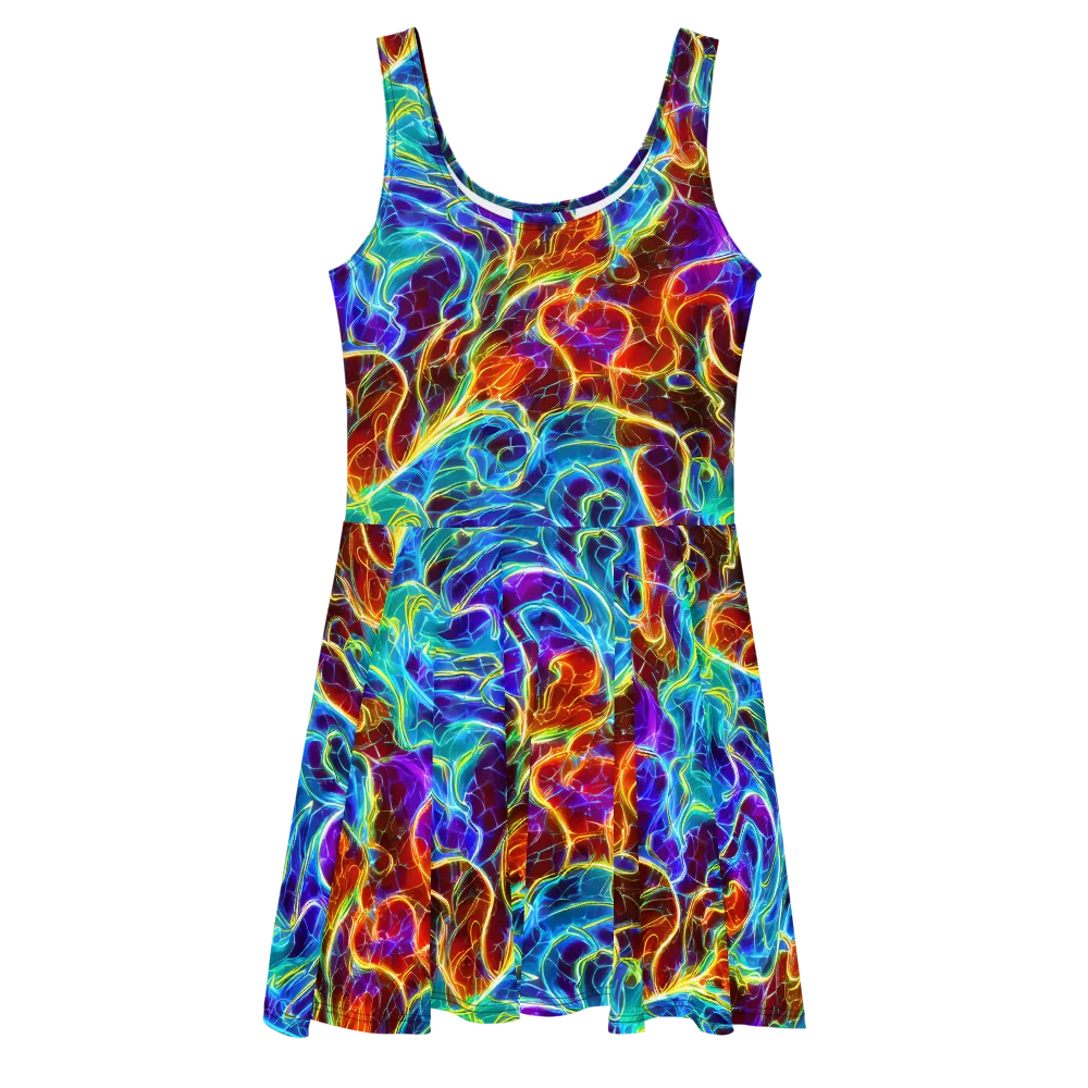 Aurora Fracture on Skater Dress — Front
