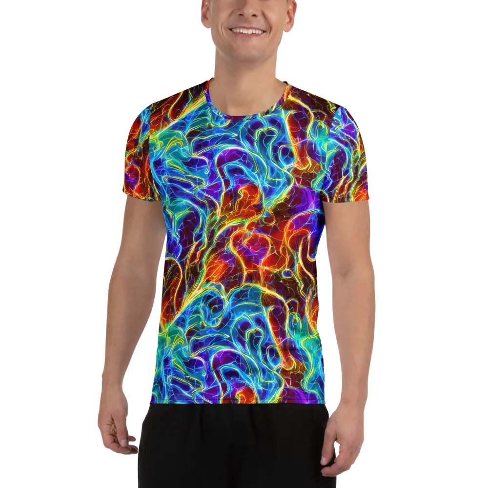 Aurora Fracture on Men's Athletic T-Shirt — Front