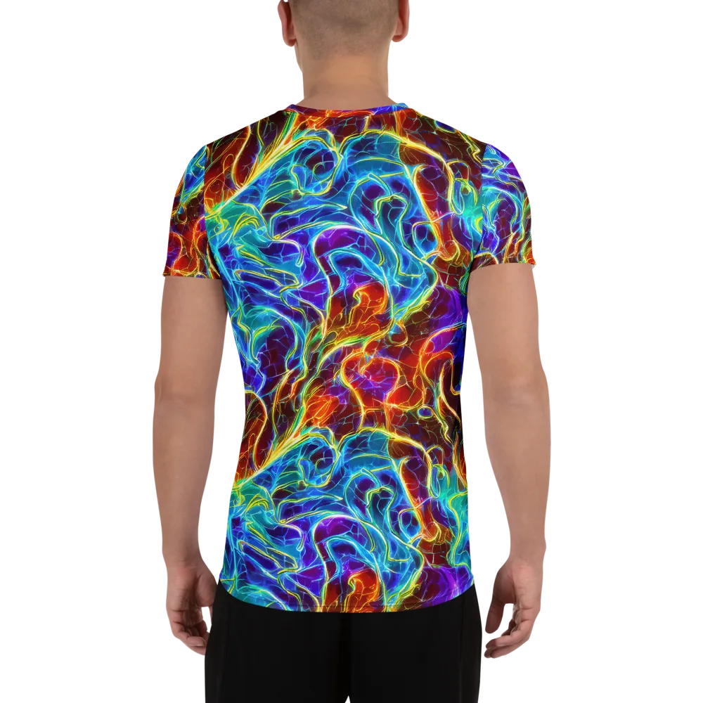Aurora Fracture on Men's Athletic T-Shirt — Back