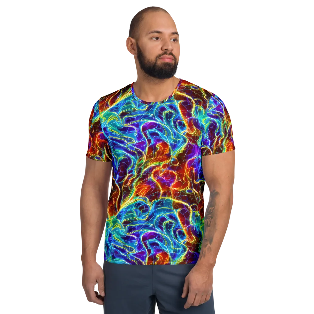 Aurora Fracture on Men's Athletic T-Shirt — Front