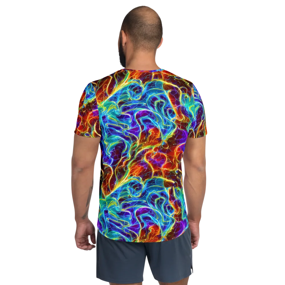 Aurora Fracture on Men's Athletic T-Shirt — Back