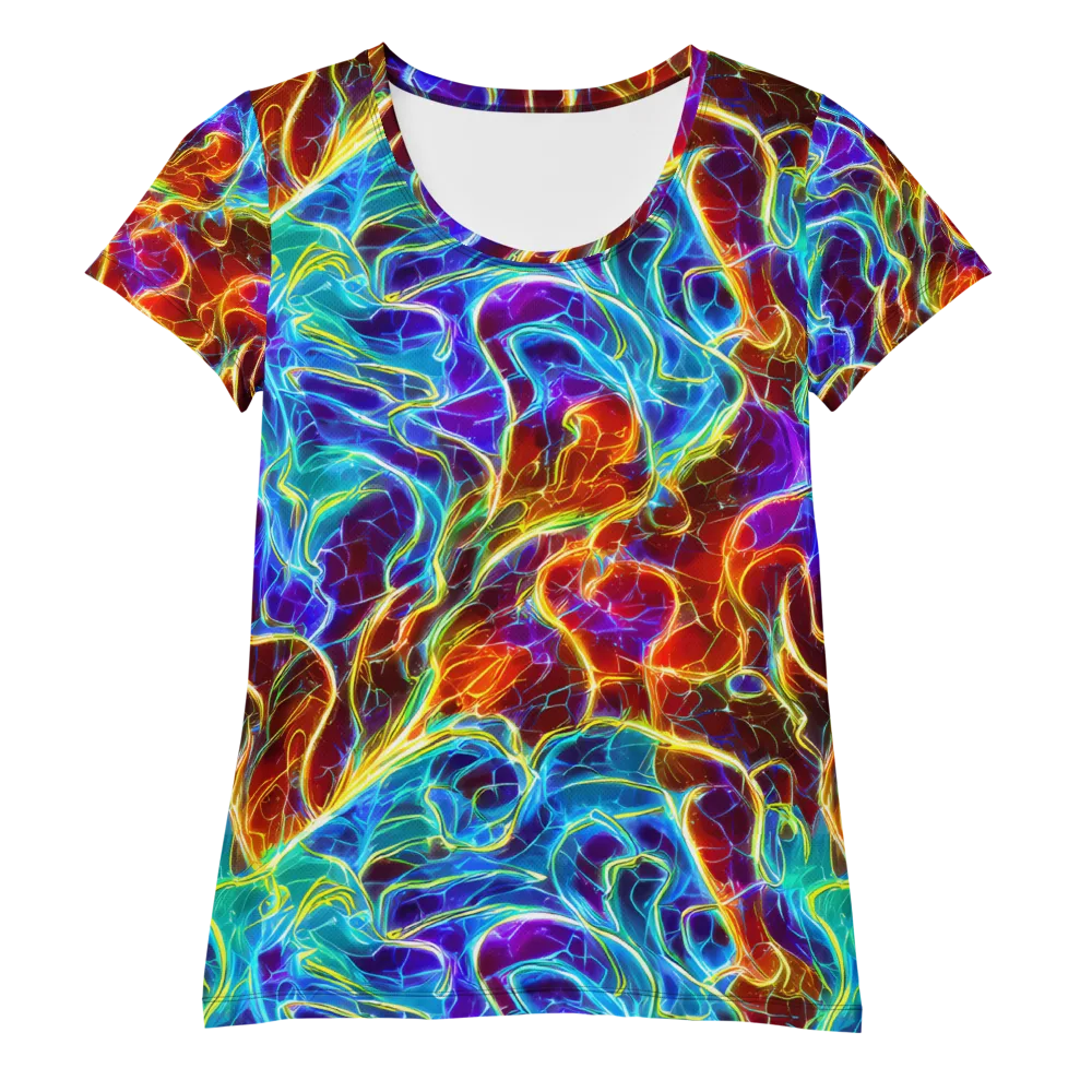 Aurora Fracture on Women's Athletic T-Shirt — Front