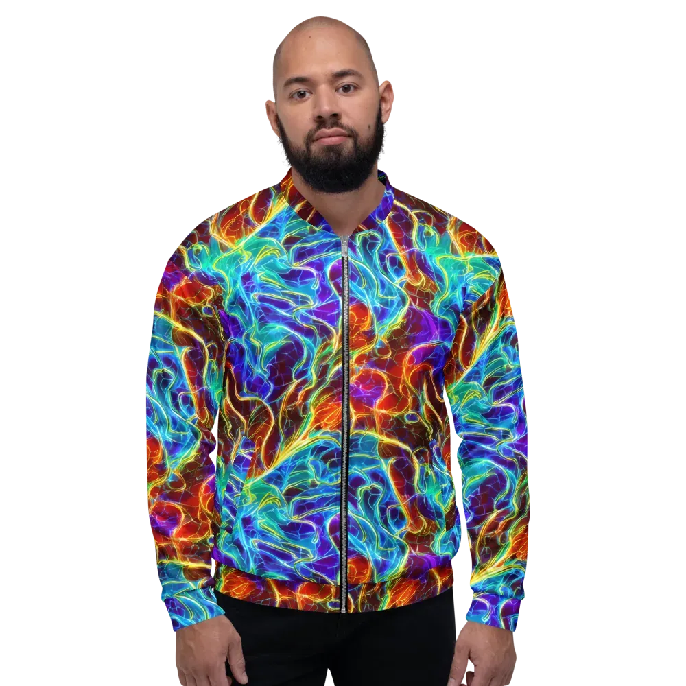 Aurora Fracture on Bomber Jacket — Front