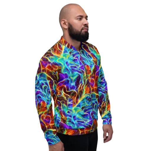 Aurora Fracture on a Bomber Jacket