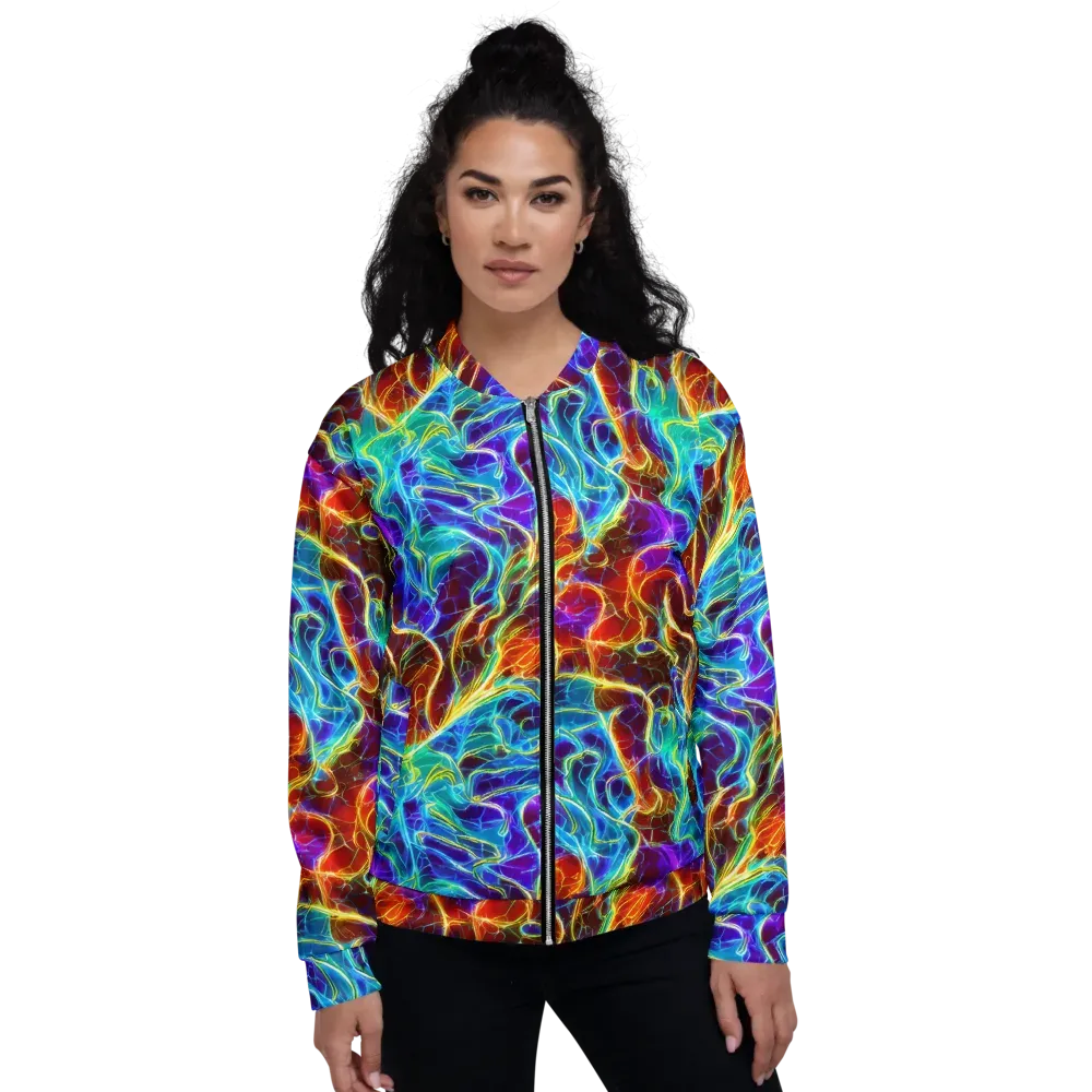 Aurora Fracture on Bomber Jacket — Front