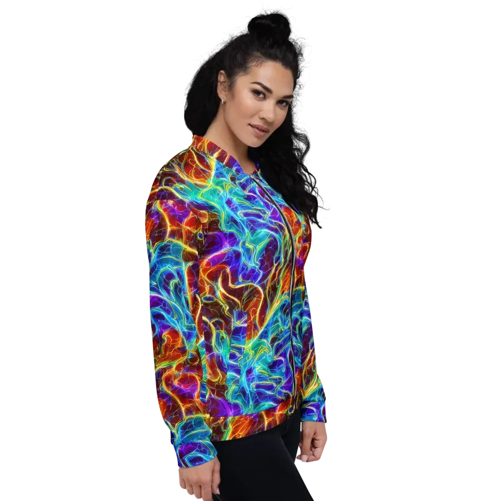 Aurora Fracture on Bomber Jacket — Right