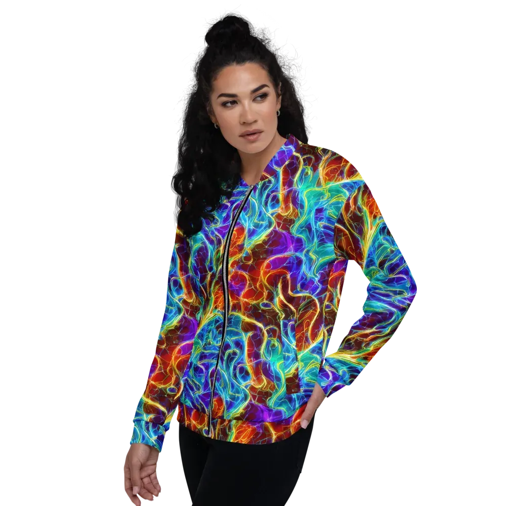 Aurora Fracture on Bomber Jacket — Left