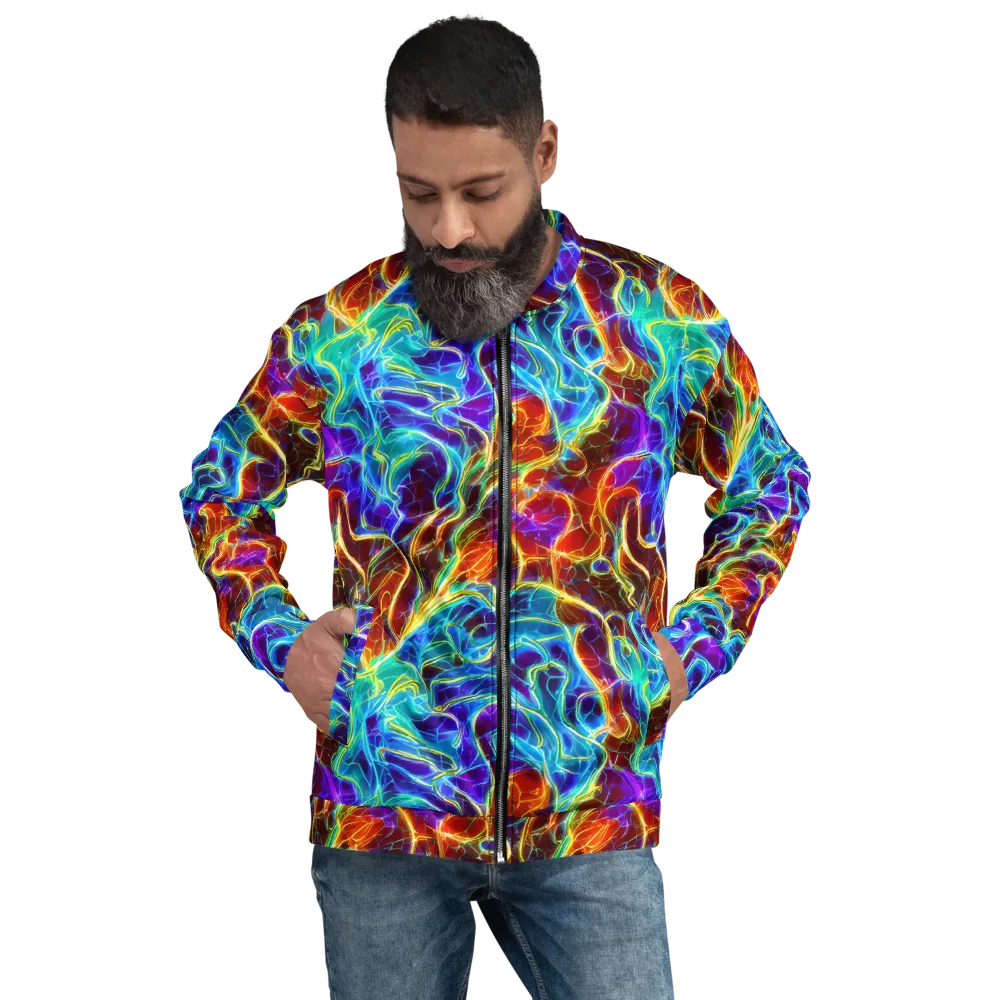Aurora Fracture on Bomber Jacket — Front