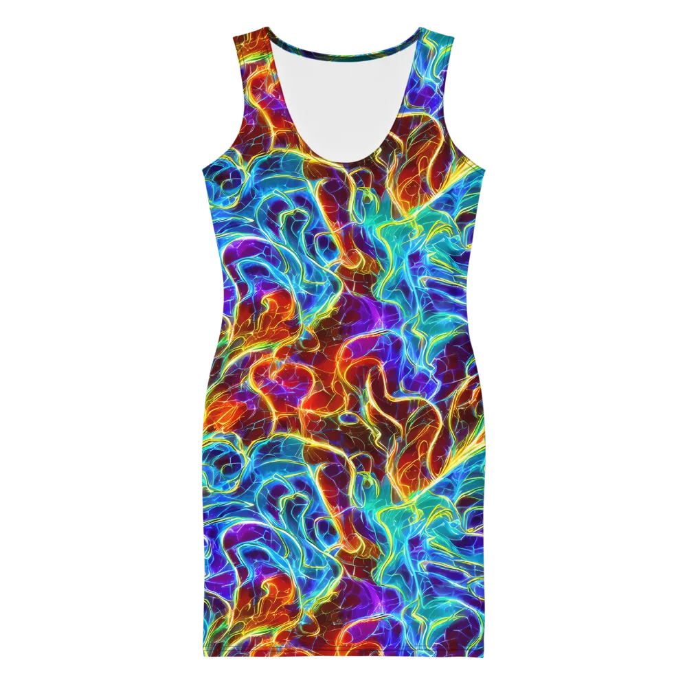 Aurora Fracture on Bodycon Dress — Front