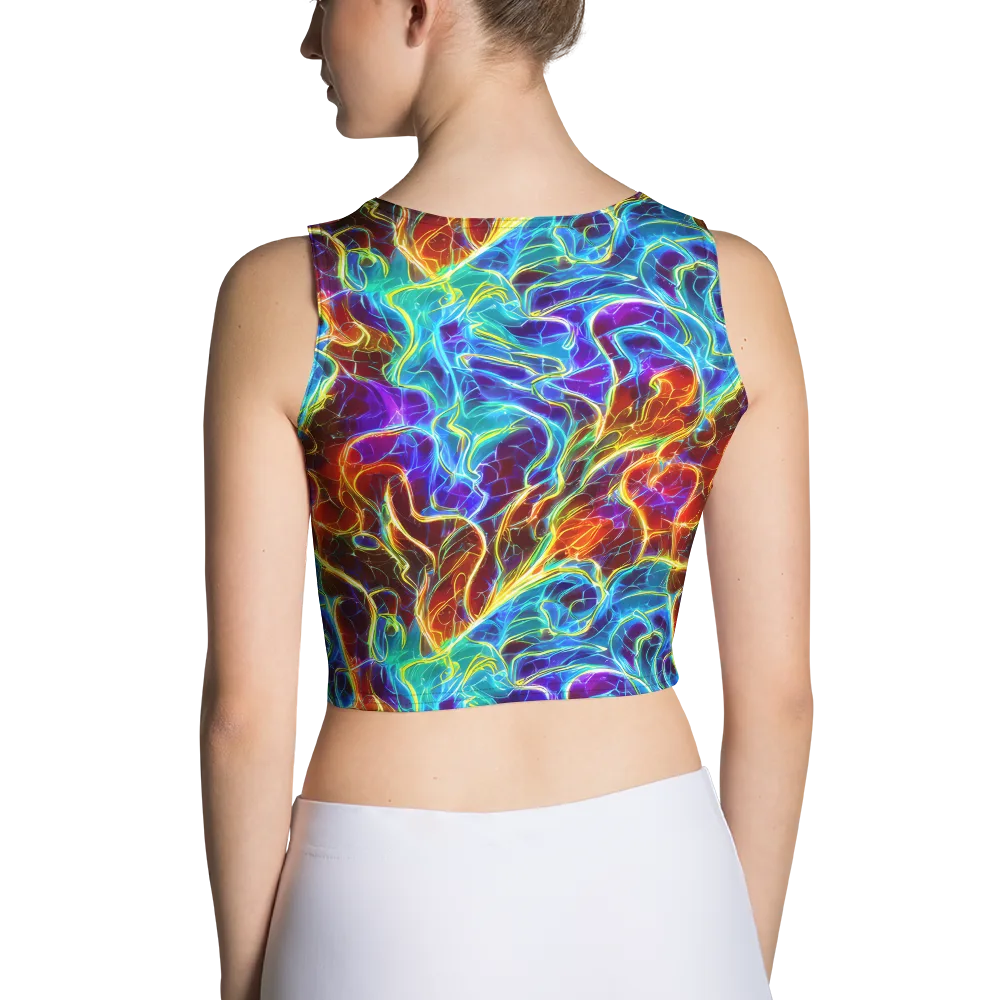 Aurora Fracture on Crop Top — Back