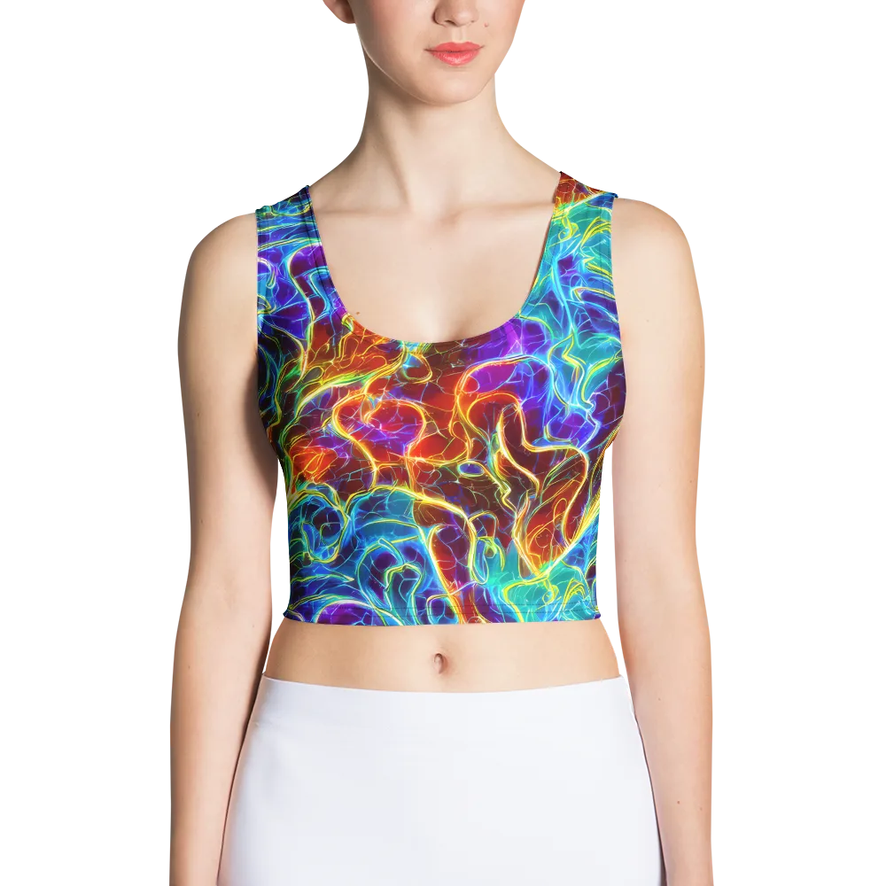 Aurora Fracture on Crop Top — Front