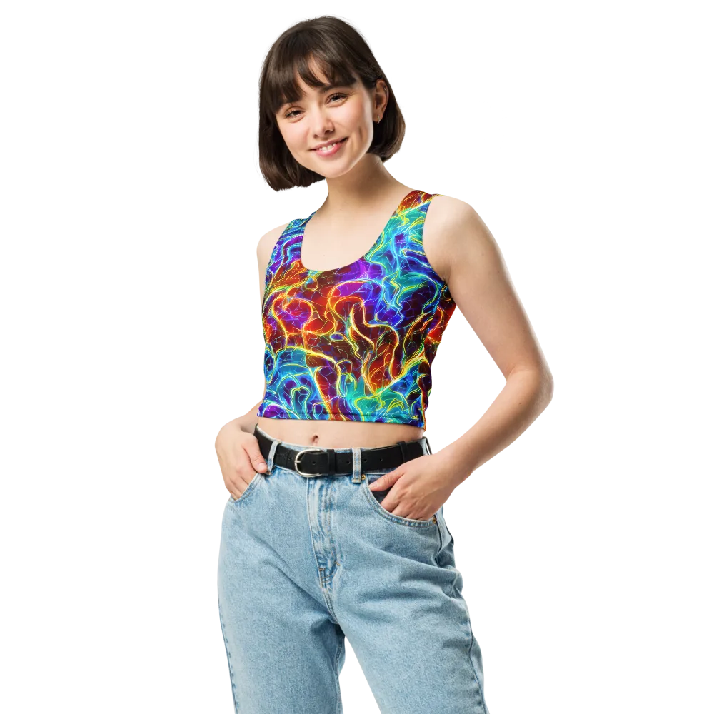 Aurora Fracture on Crop Top — Front