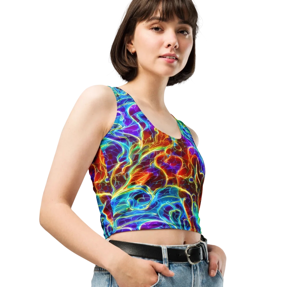 Aurora Fracture on Crop Top — Right Front
