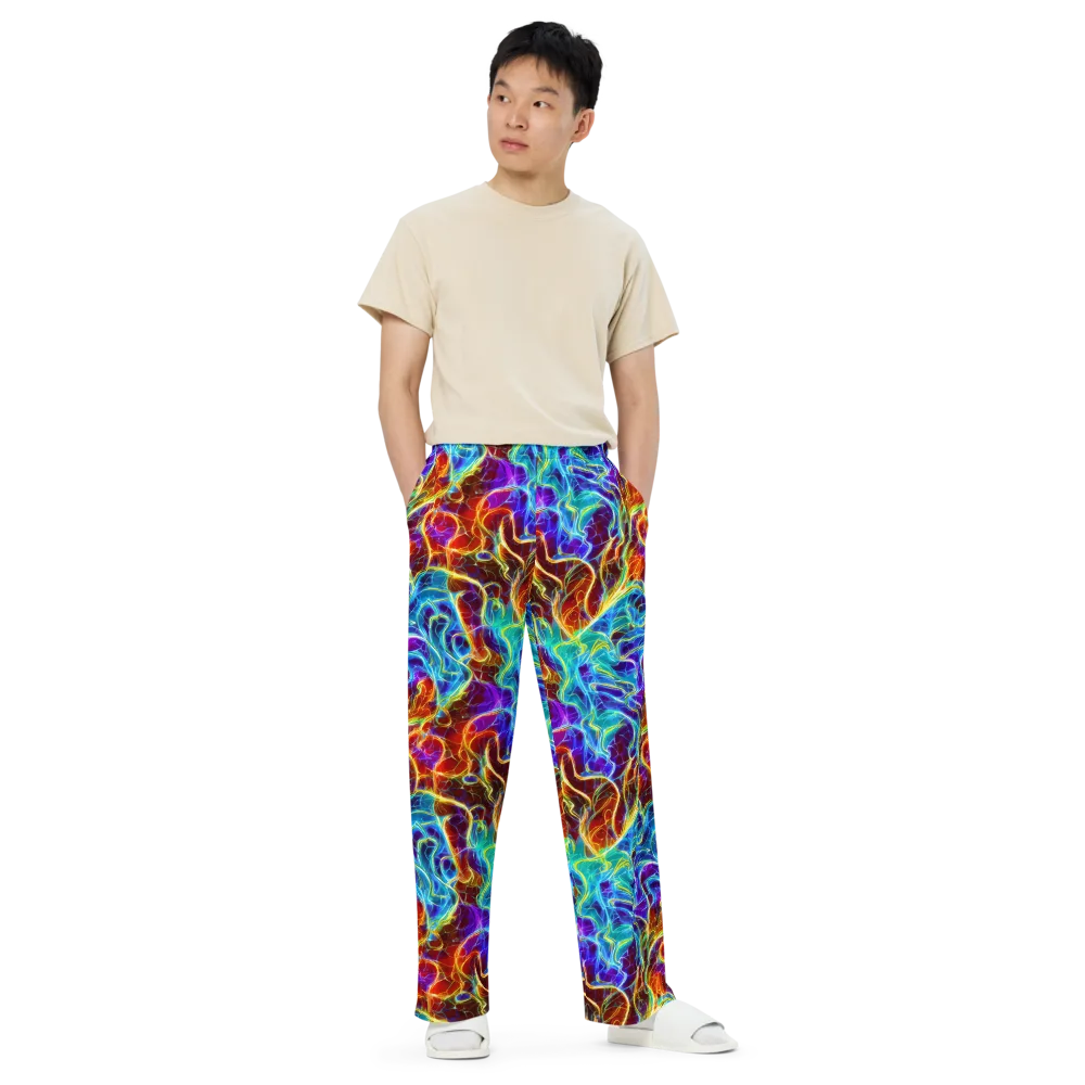 Aurora Fracture on Wide-Leg Pants — Front