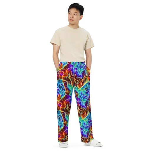 Aurora Fracture on a Wide-Leg Pants