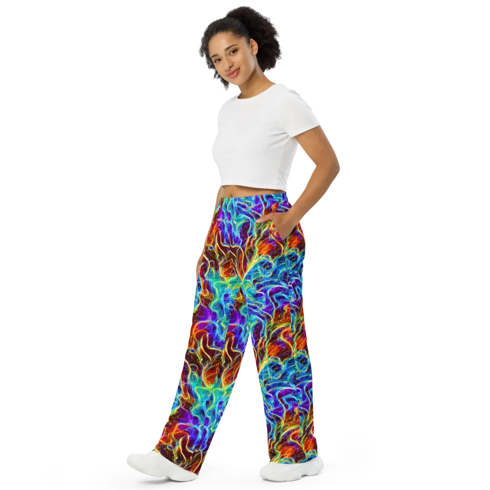 Aurora Fracture on Wide-Leg Pants — Left Front