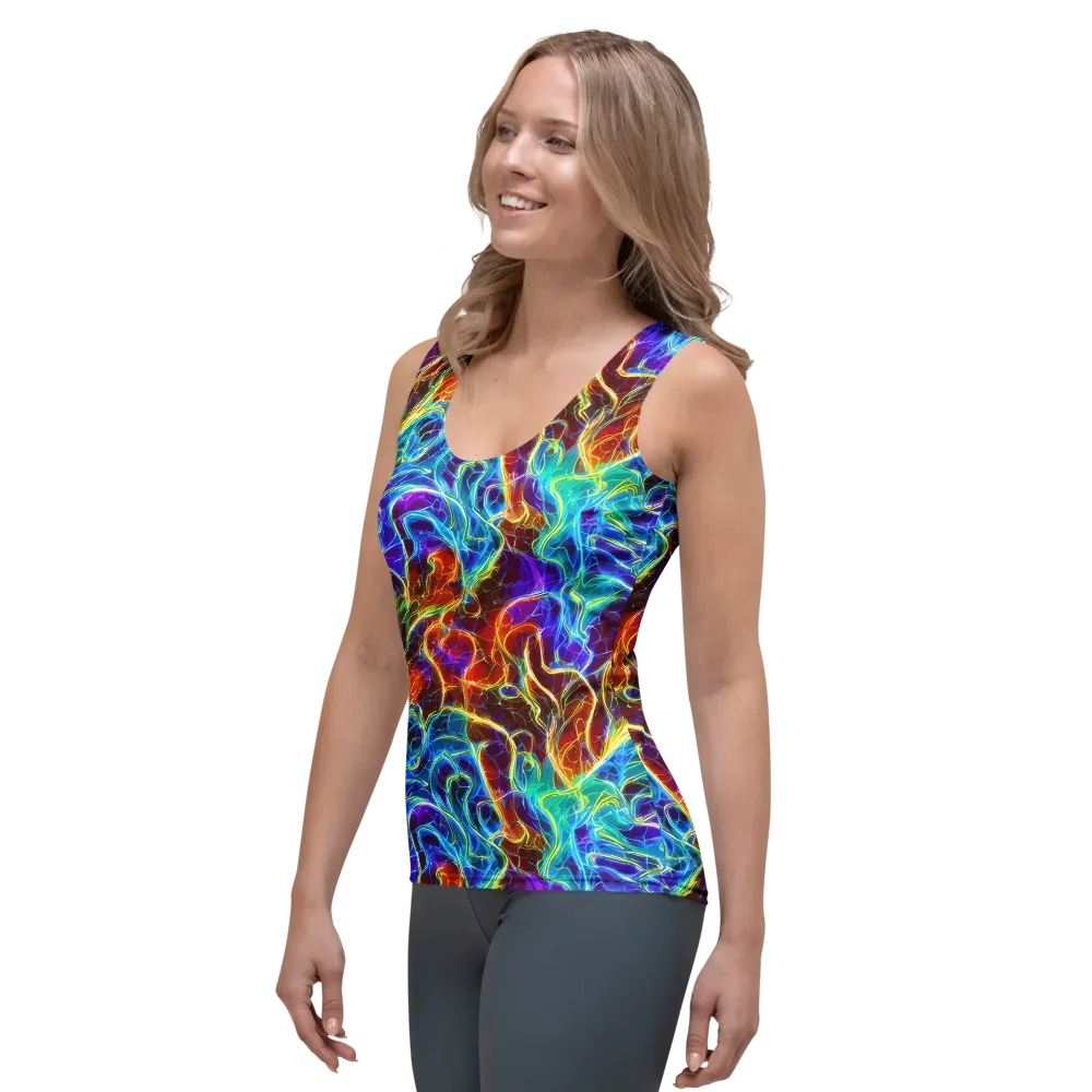 Aurora Fracture on Women's Tank Top — Left Front