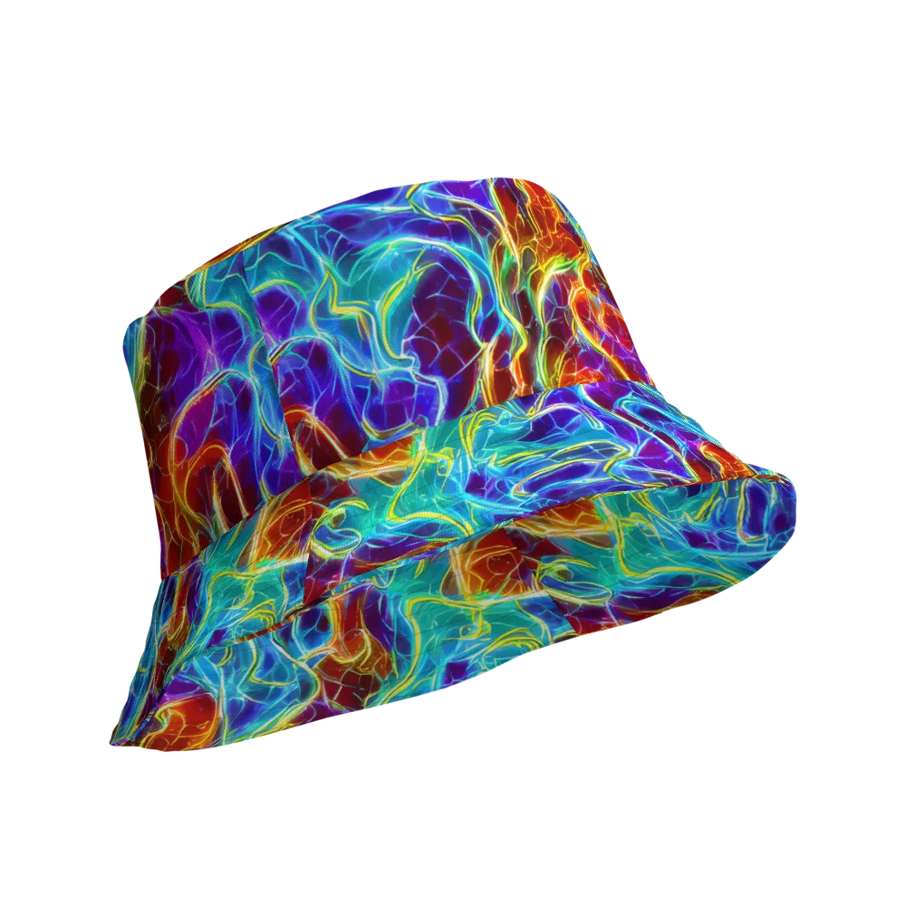 Aurora Fracture on Reversible Bucket Hat — Product details Outside
