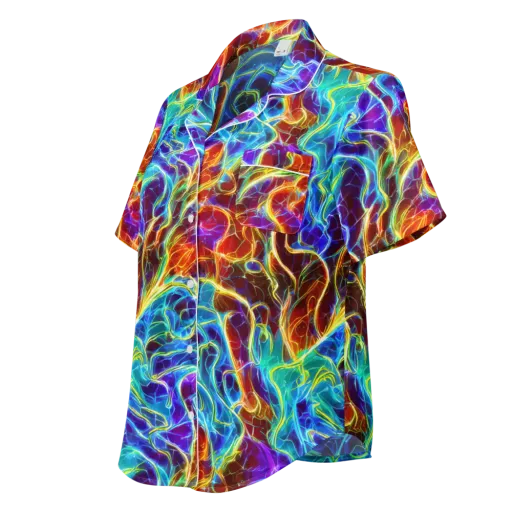 Aurora Fracture on a Women's Short Sleeve Pajama Top