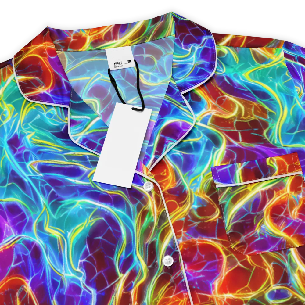Aurora Fracture on Women's Short Sleeve Pajama Top — Product details