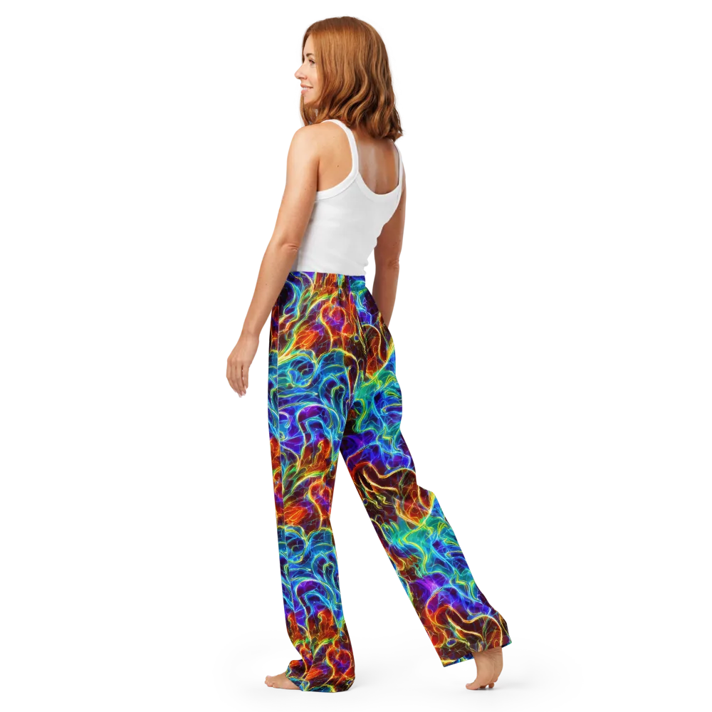 Aurora Fracture on Women's Pajama Pants — Back