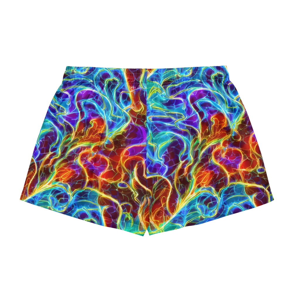Aurora Fracture on Women's Pajama Shorts — Back