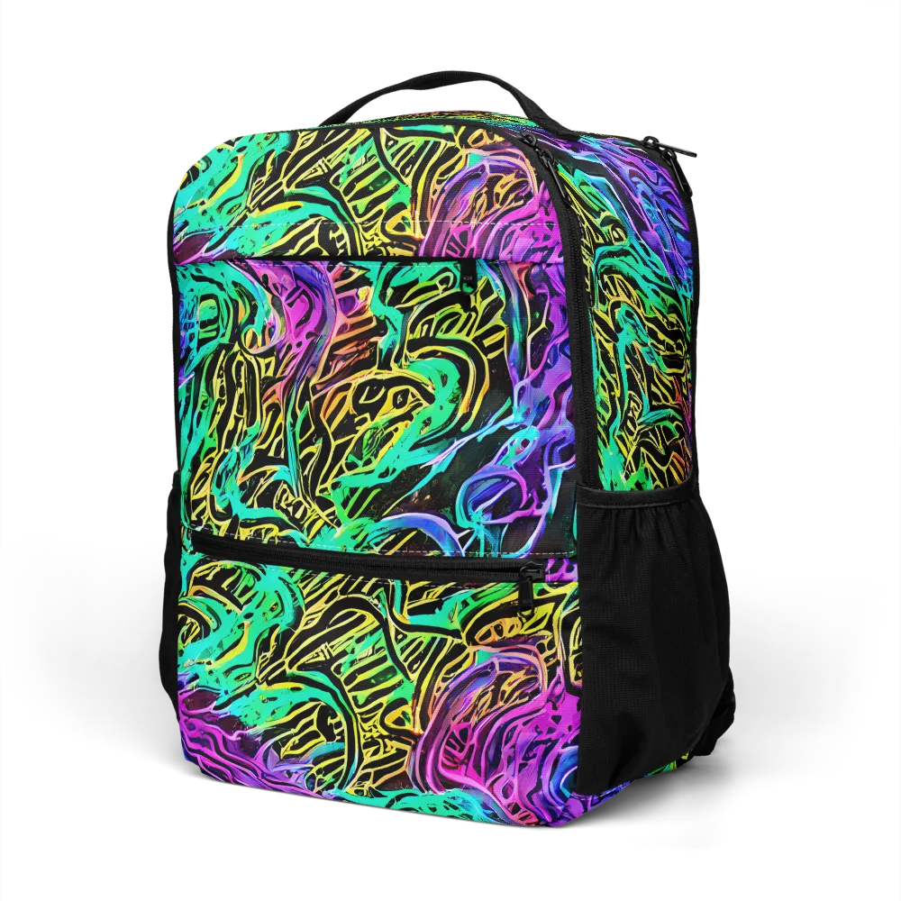 Laser Menagerie on Utility Backpack — Left Front